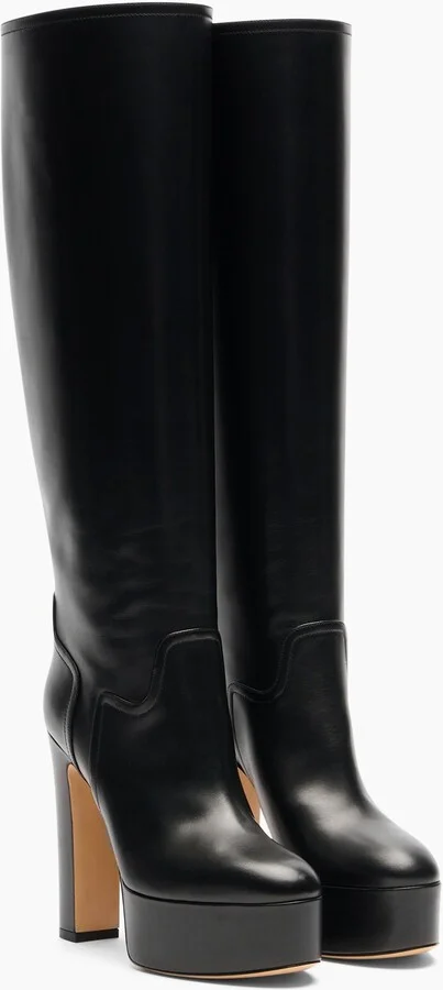 Casadei Patty To The Knee Boots - Woman High Boots Black 37.5 - Image 2