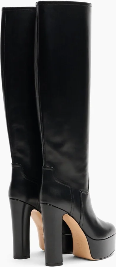 Casadei Patty To The Knee Boots - Woman High Boots Black 37.5 - Image 4