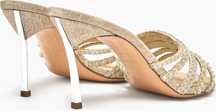 Casadei Pearlsway Blade Mule - Woman Mules Gold 36 - Image 4