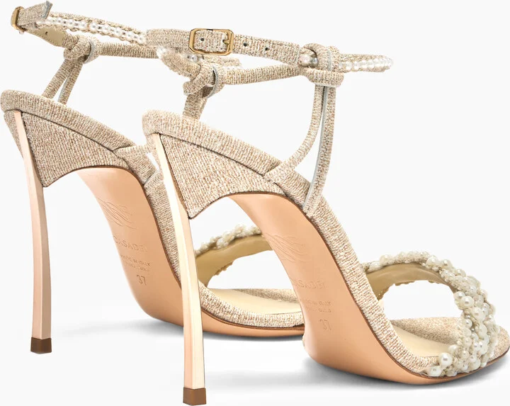 Casadei Pearlsway Blade Sandal - Woman Sandals Gold 42 - Image 4