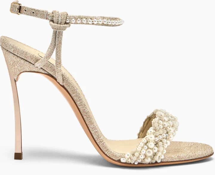 Casadei Pearlsway Blade Sandal - Woman Sandals Gold 42