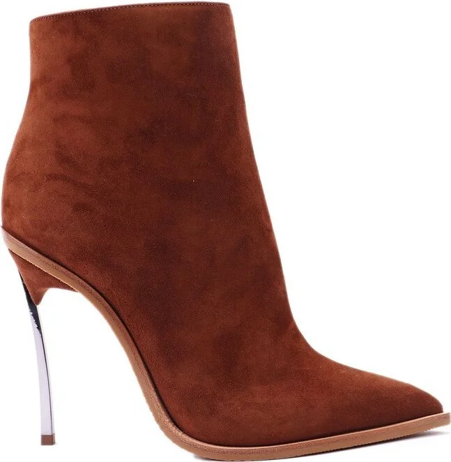 Casadei Pointed-Toe Zipped Boots