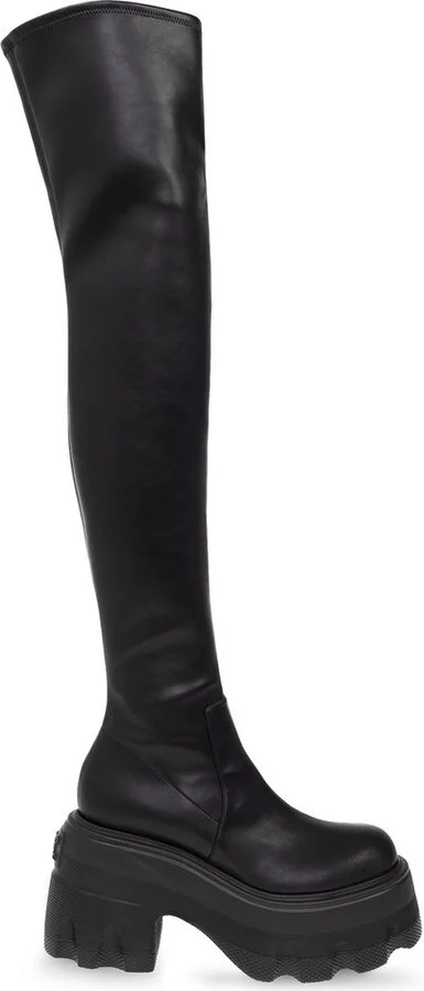 Casadei Round-Toe Thigh-High Platform Boots