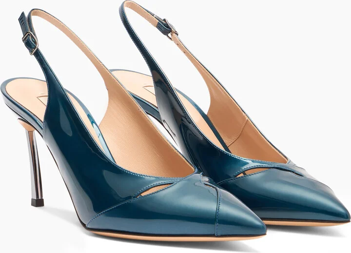 Casadei Samurai Blade Slingbacks - Woman Pumps And Slingback Blue Troll 37.5 - Image 2
