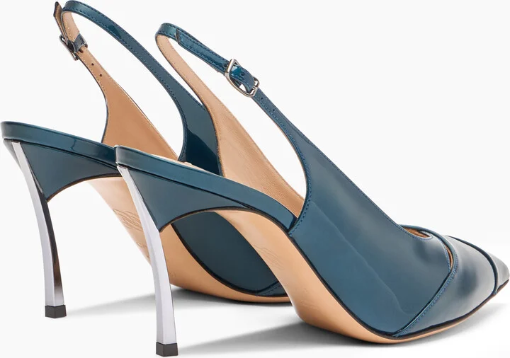 Casadei Samurai Blade Slingbacks - Woman Pumps And Slingback Blue Troll 37.5 - Image 4