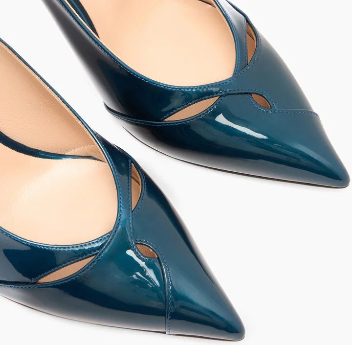 Casadei Samurai Blade Slingbacks - Woman Pumps And Slingback Blue Troll 37.5 - Image 5