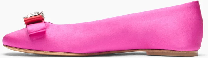 Casadei Satin Ballet Flats - Woman Flats And Loafers Fuchsia And Flame 37 - Image 3