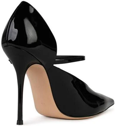 Casadei 'Scarlet' Black Shiny Leather Pumps - Image 3