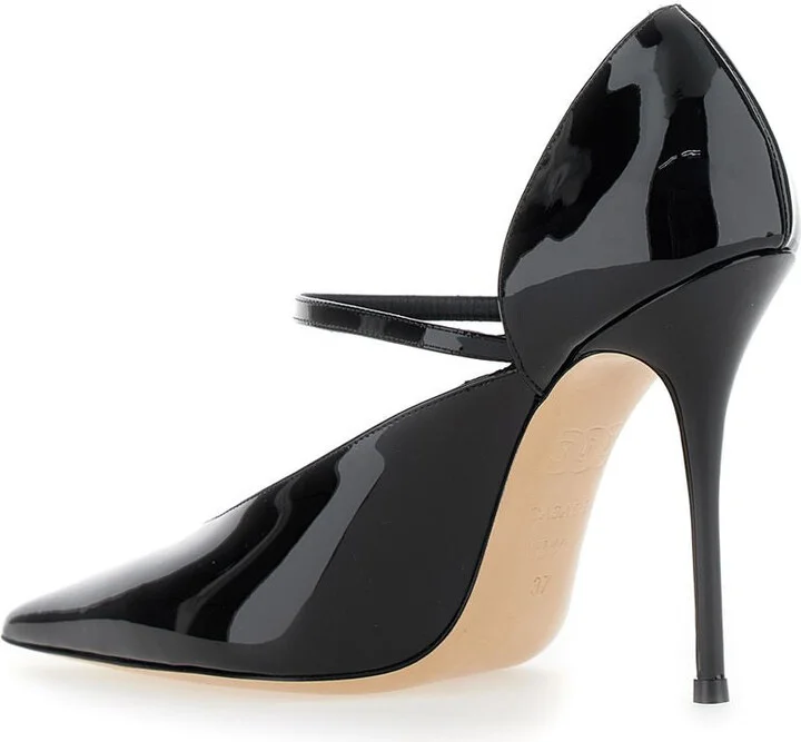 Casadei 'Scarlet' Black Shiny Leather Pumps - Image 3