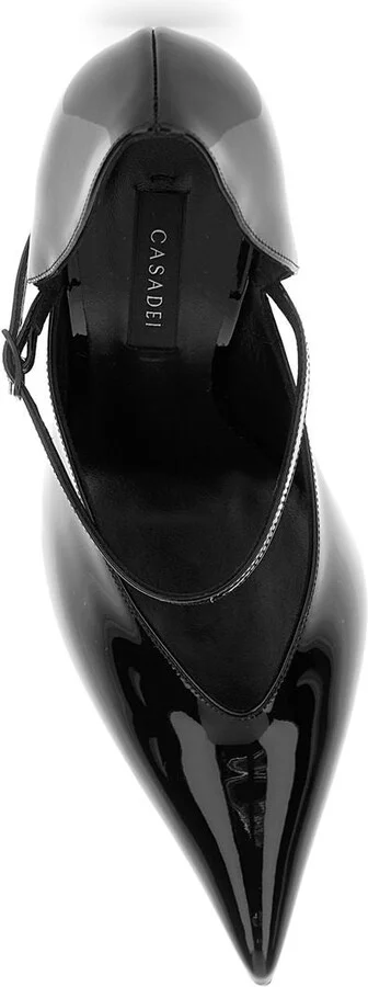 Casadei 'Scarlet' Black Shiny Leather Pumps - Image 4