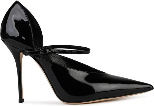 Casadei 'Scarlet' Black Shiny Leather Pumps
