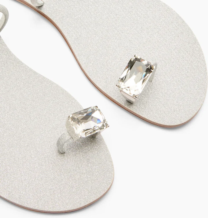 Casadei Soraya Solar Eclipse Flat Sandals - Woman Flats And Loafers Silver 36 - Image 5