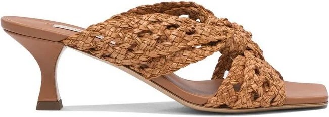 Casadei Square-Toe Interwoven Sandals