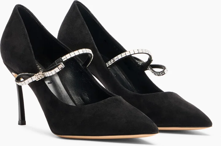 Casadei Starsway Blade Pumps - Woman Pumps And Slingback Black And Crystal 38 - Image 2
