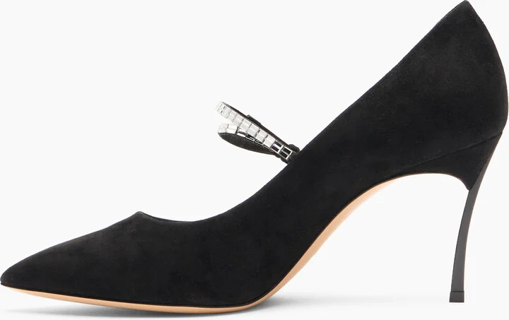 Casadei Starsway Blade Pumps - Woman Pumps And Slingback Black And Crystal 38 - Image 3