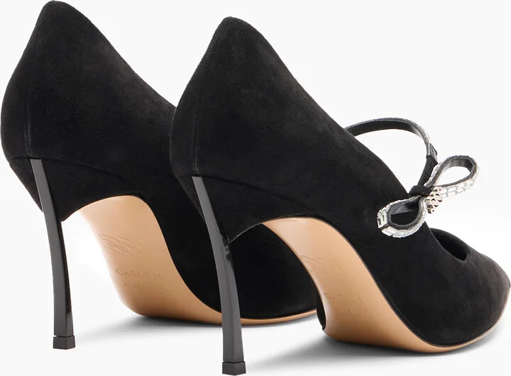Casadei Starsway Blade Pumps - Woman Pumps And Slingback Black And Crystal 38 - Image 4