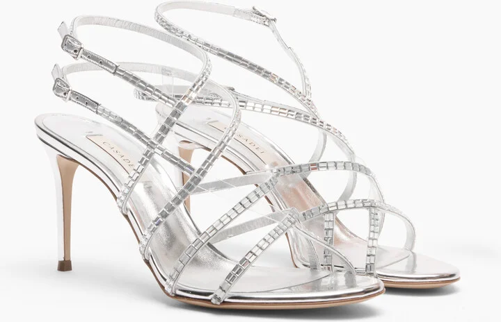 Casadei Starsway Cage Julia Sandals - Woman Sandals Silver 40.5 - Image 2