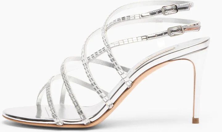 Casadei Starsway Cage Julia Sandals - Woman Sandals Silver 40.5 - Image 3