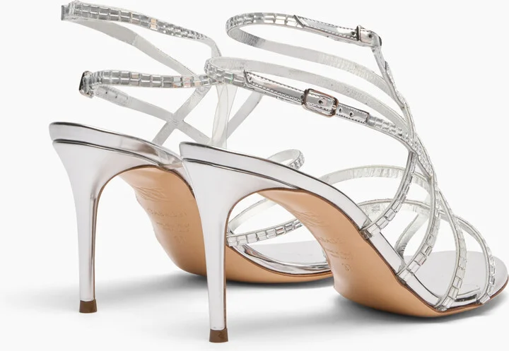 Casadei Starsway Cage Julia Sandals - Woman Sandals Silver 40.5 - Image 4