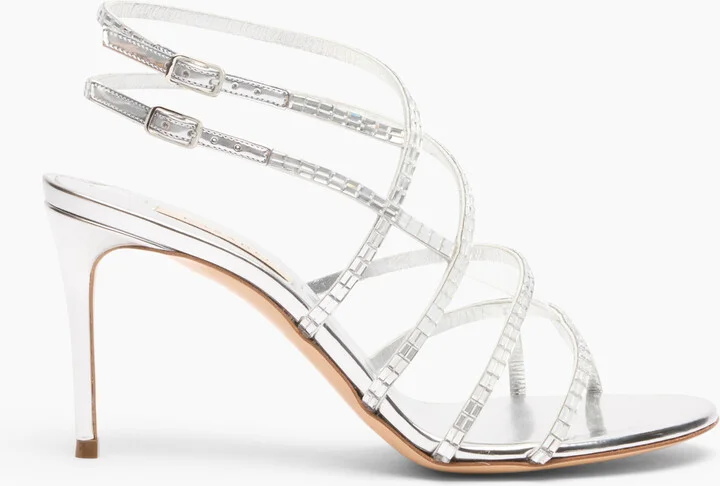 Casadei Starsway Cage Julia Sandals - Woman Sandals Silver 40.5
