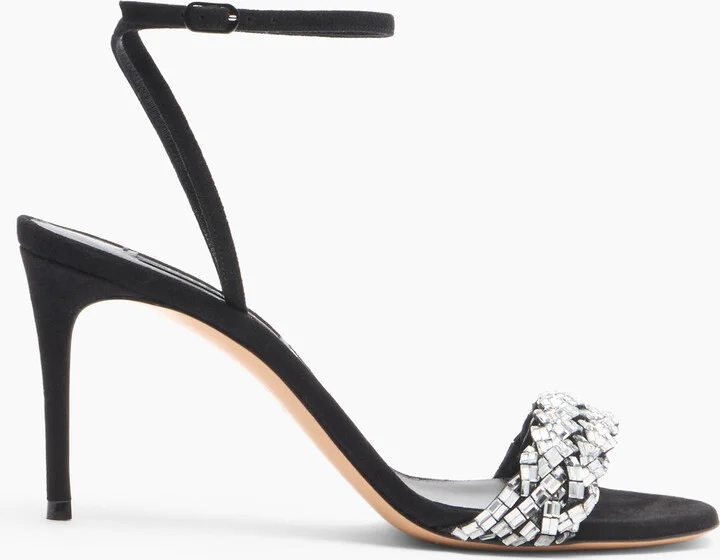Casadei Starsway Julia Sandals - Woman Sandals Black And Crystal 35.5