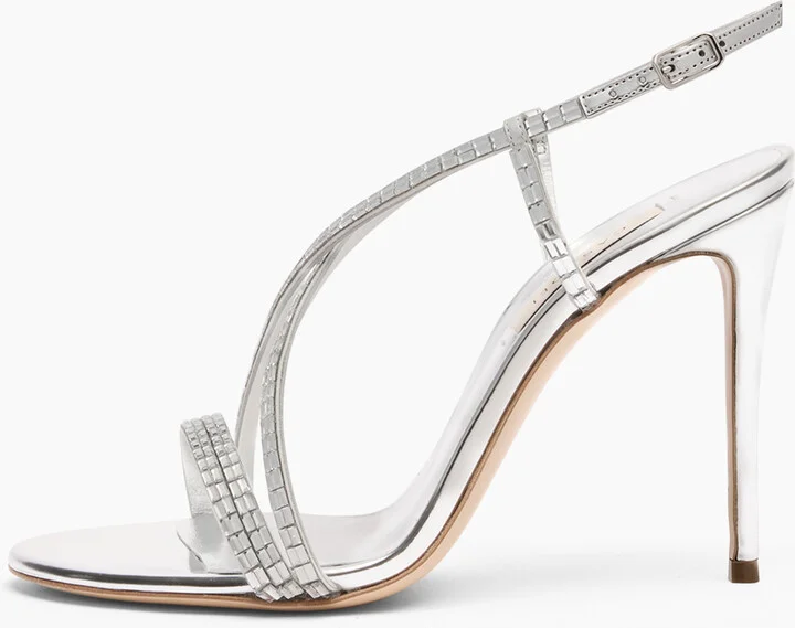 Casadei Starsway Julia Sandals - Woman Sandals Silver 40.5 - Image 3