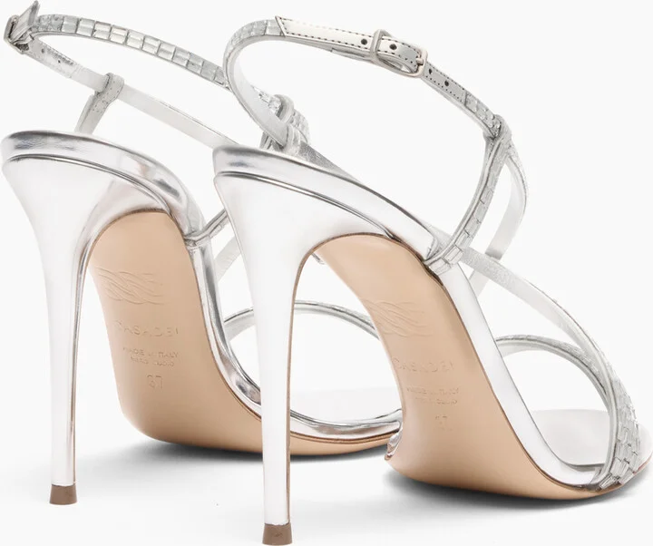 Casadei Starsway Julia Sandals - Woman Sandals Silver 40.5 - Image 4