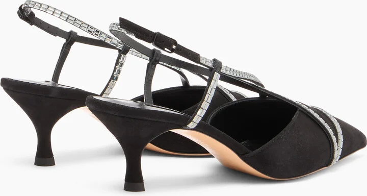Casadei Starsway Julia Slingbacks - Woman Pumps And Slingback Black And Crystal 35 - Image 4