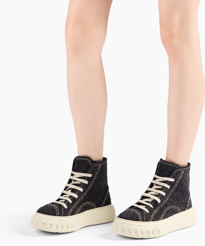 Casadei Stitch Offroad Sneakers - Woman Sneakers Black 35 - Image 6