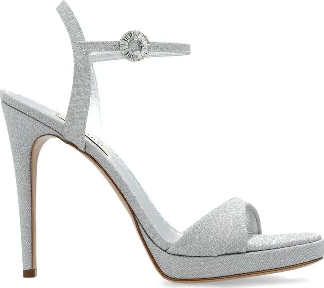 Casadei Strappy High Heel Glittered Sandals