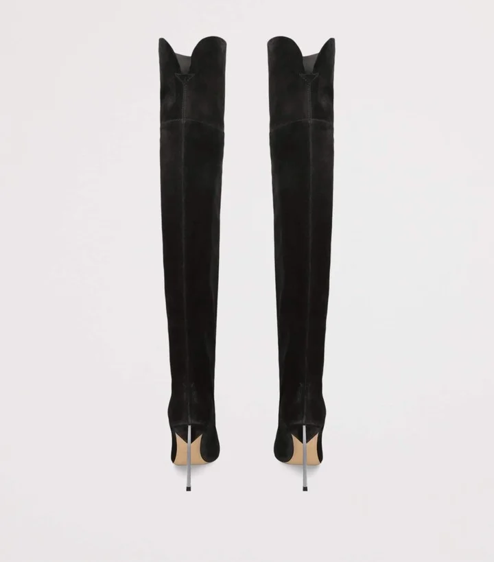 Casadei Suede Blade Over-The-Knee Boots 100 - Image 2
