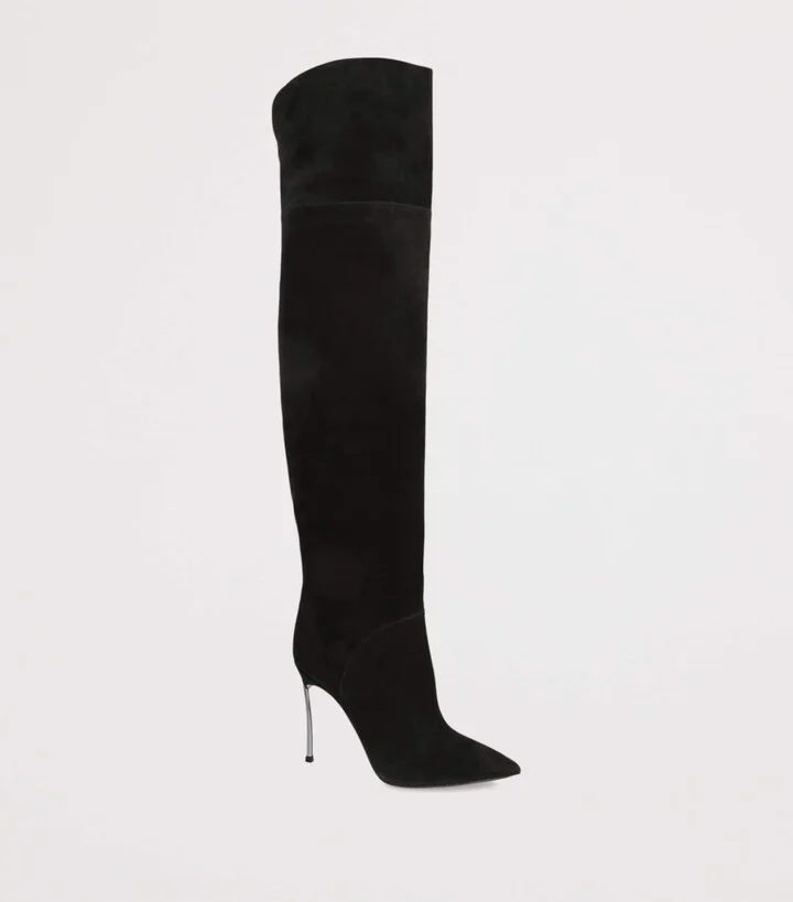 Casadei Suede Blade Over-The-Knee Boots 100 - Image 3