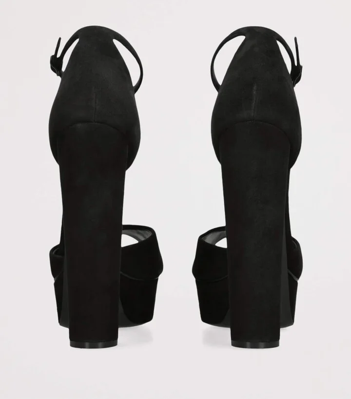 Casadei Suede Flora Platform Heels 140 - Image 2