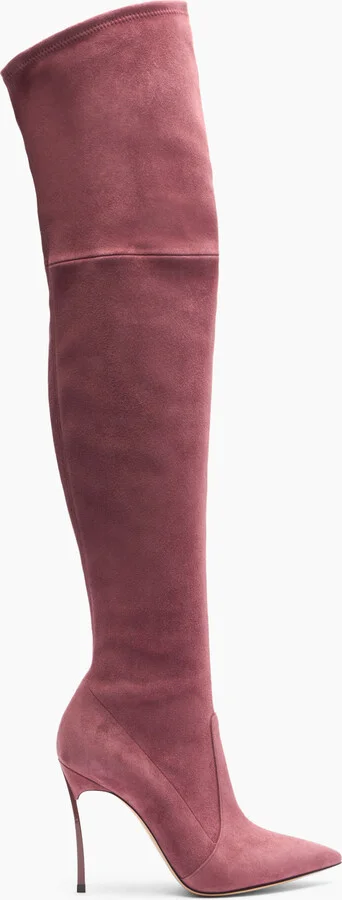 Casadei Suede Over The Knee - Woman Over The Knee Boots Renaissance 40
