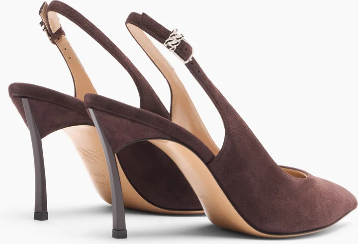 Casadei Suede Slingbacks - Woman Pumps And Slingback Carruba 39.5 - Image 4