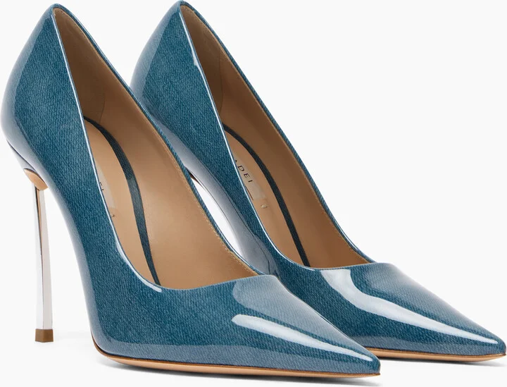 Casadei Superblade Denim Lac Pumps - Woman Pumps And Slingback Denim 37.5 - Image 2