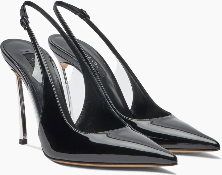 Casadei Superblade Slingback Patent Leather - Woman Pumps And Slingback Black 41 - Image 2