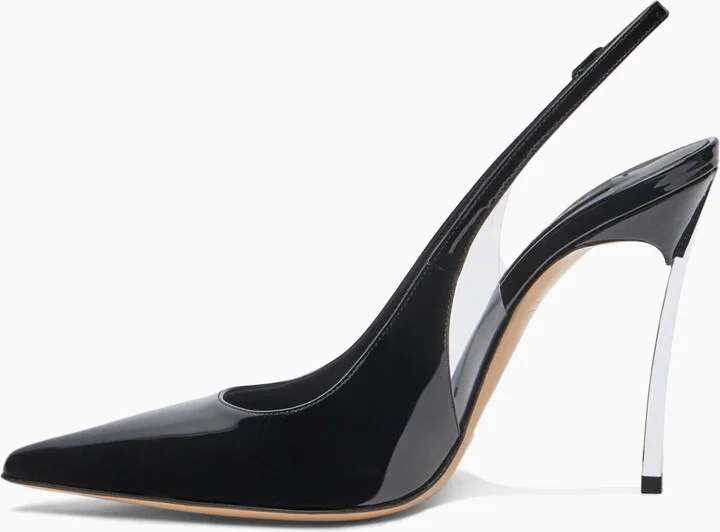 Casadei Superblade Slingback Patent Leather - Woman Pumps And Slingback Black 41 - Image 3