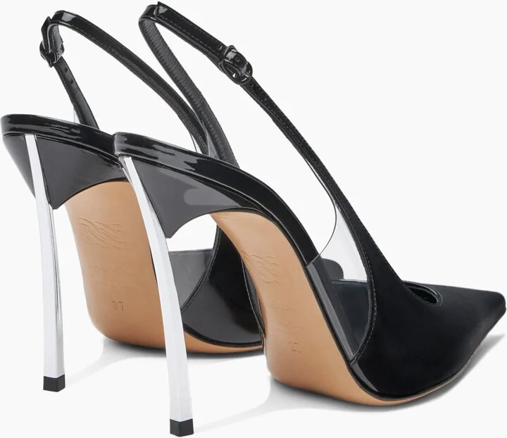 Casadei Superblade Slingback Patent Leather - Woman Pumps And Slingback Black 41 - Image 4