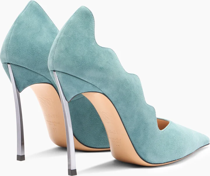 Casadei Superblade Suede Pumps - Woman Pumps And Slingback Blue Troll 40 - Image 4