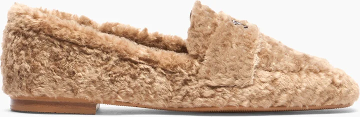 Casadei Valsenales Faux Fur Loafers - Woman Flats And Loafers Caramello 35.5