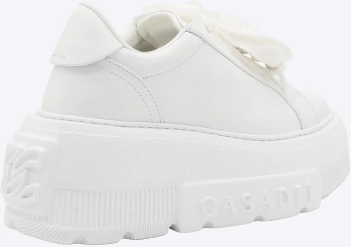 Casadei White Leather Nexus Sneakers - Image 3