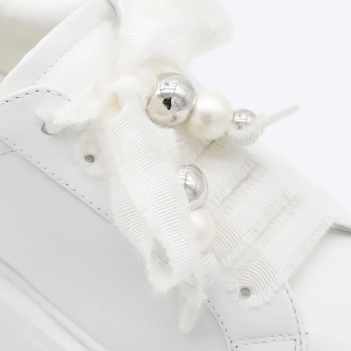 Casadei White Leather Nexus Sneakers - Image 4