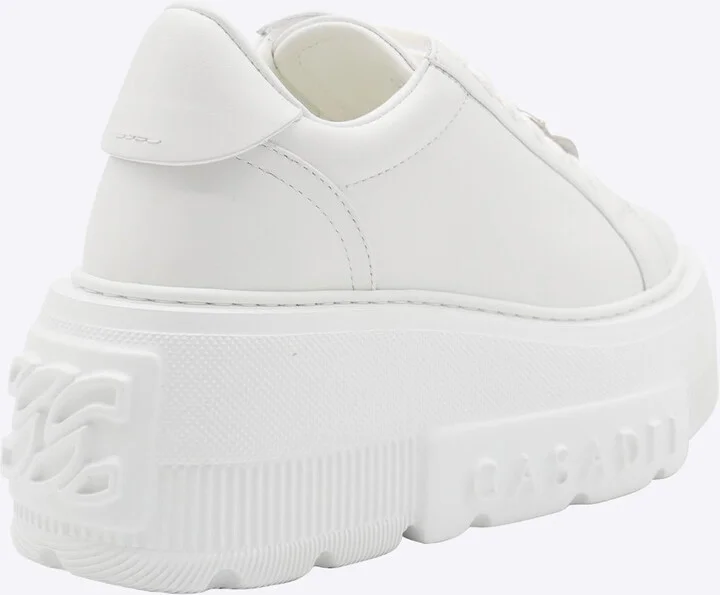 Casadei White Leather Sneakers - Image 3