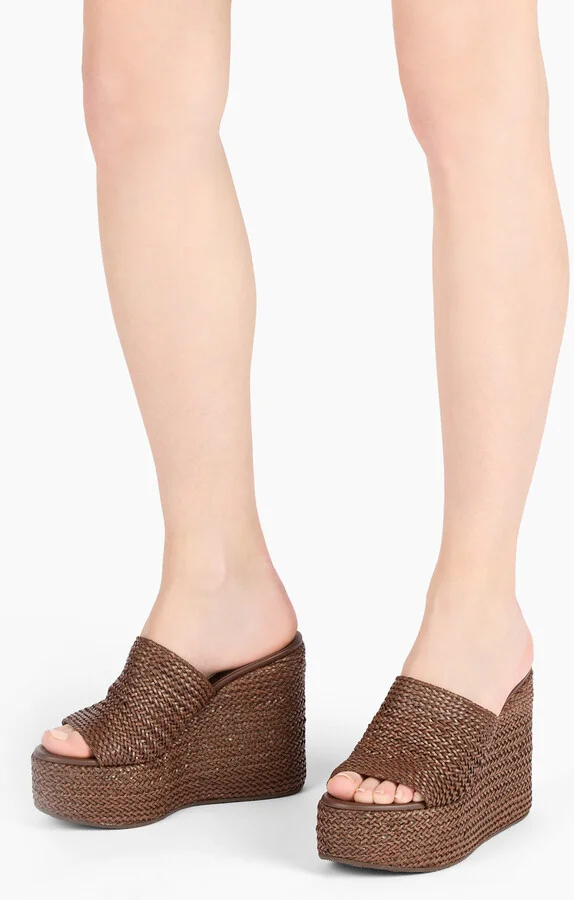 Casadei Zeppa Twiga - Woman Wedges And Slides Rum 40 - Image 6