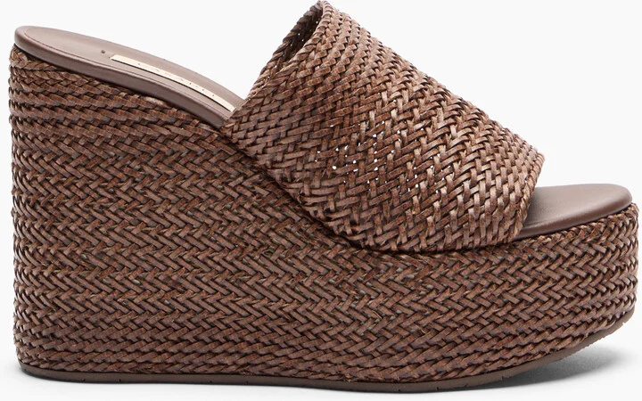 Casadei Zeppa Twiga - Woman Wedges And Slides Rum 40