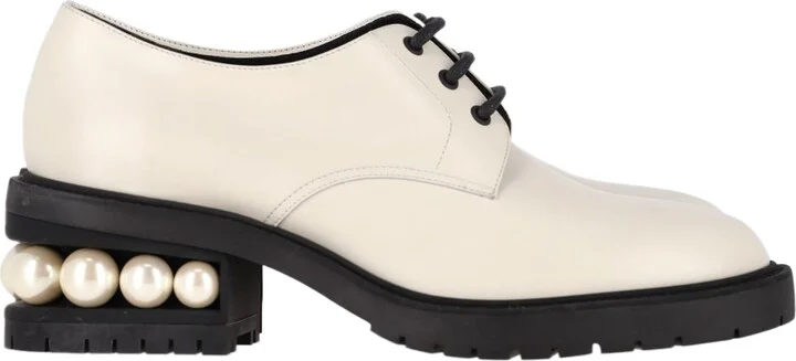 Casati Derbys in White Leather
