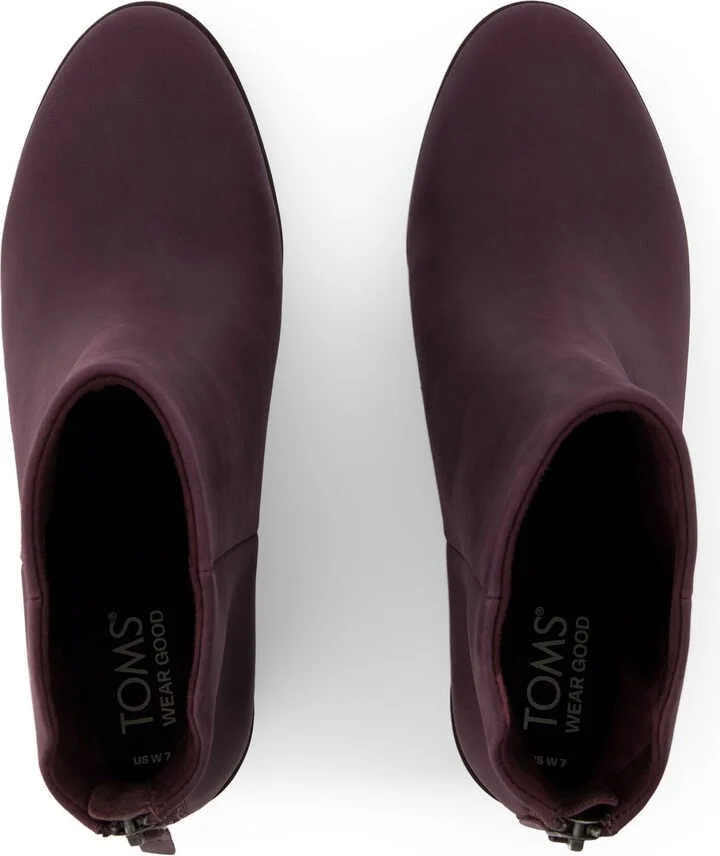 Casey Blackberry Leather Wedge Boot - Image 5