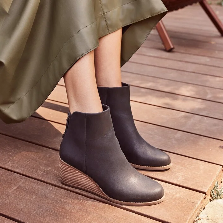 Casey Leather Wedge Boot - Image 3