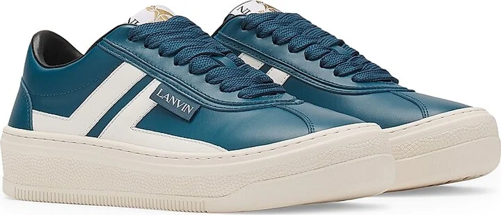 Cash Leather Sneakers - Petrol Ecru - Size 2 - Image 2